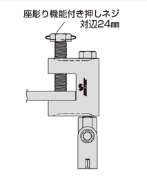 アシバツナギ 壁つなぎ接続用クランプ Ｈ鋼用 施工方法