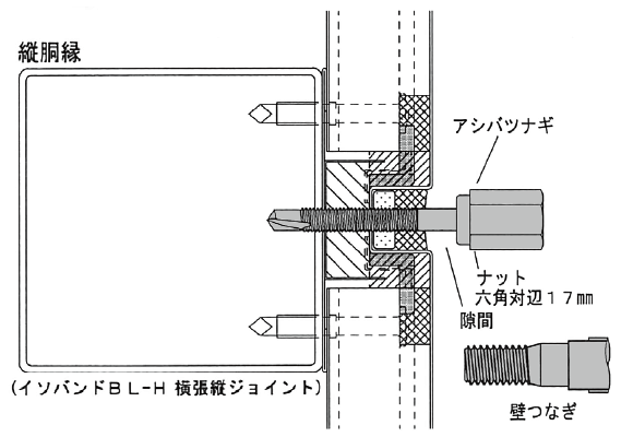 アシバツナギ 金属断熱サンドイッチパネル用 施工例