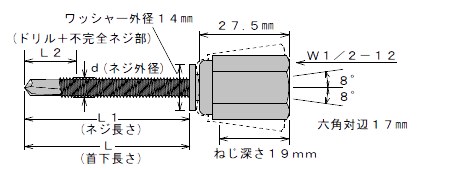 アシバツナギ New AWS-51 寸法図