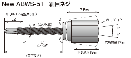 アシバツナギ　ステンめっき　据置タイプ サイズ表