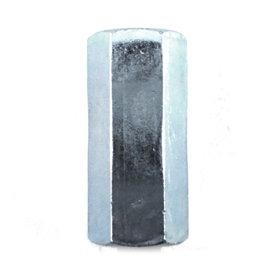 異径高ナット（ウィット＋ミリ）W1/2-12 ＋ M10 × 40 鉄製 三価ホワイト